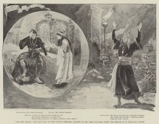 Pour la couronne, la nouvelle pièce au théâtre Lyceum, adaptée par M. John Davidson du français de M. François Coppée
